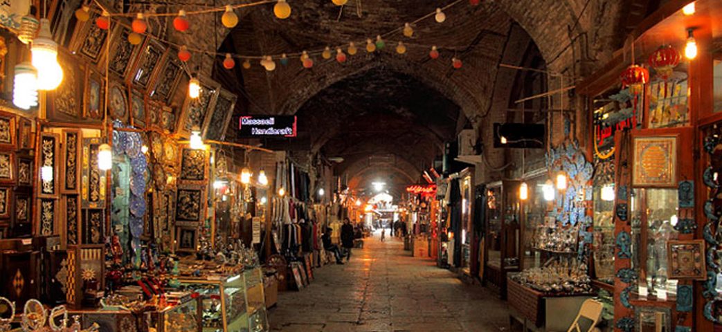 A corner of the famous handicrafts Bazaar of Isfahan