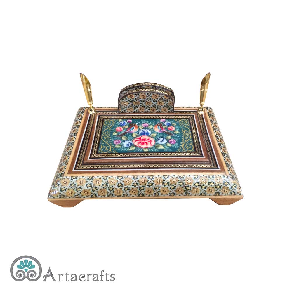 Flower Inlay Pencil Holder